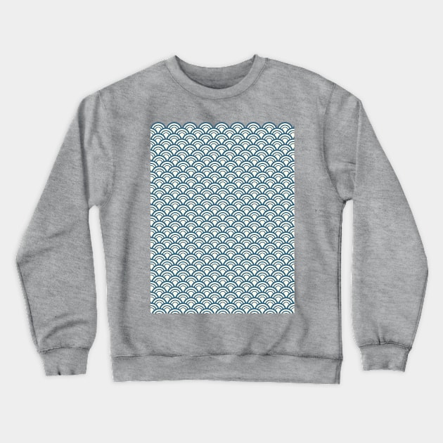 Japanese Waves Vintage Pattern Crewneck Sweatshirt by MythoCulture